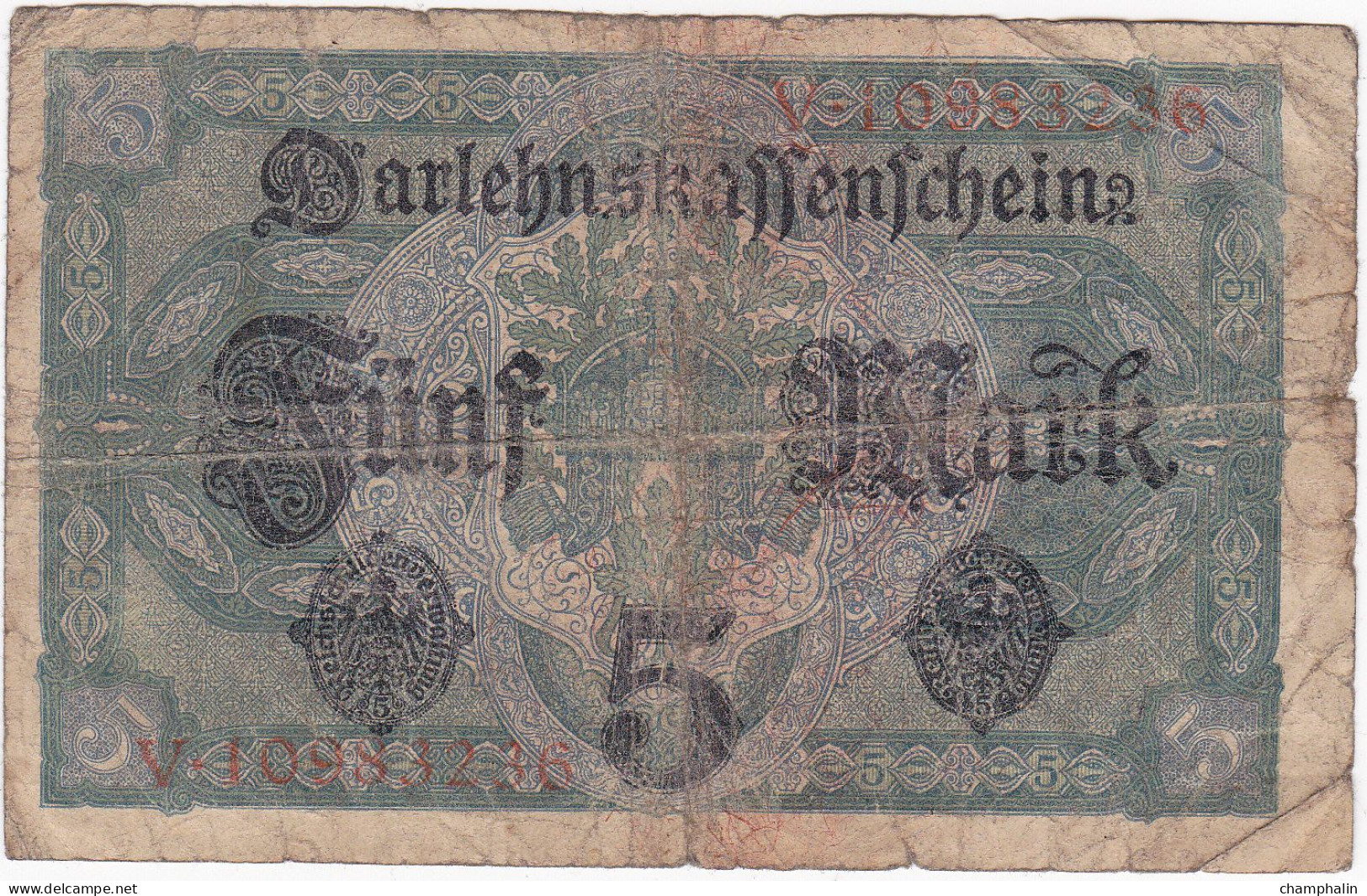 Allemagne - Billet De 5 Mark - 1er Août 1917 - P56b - 5 Mark