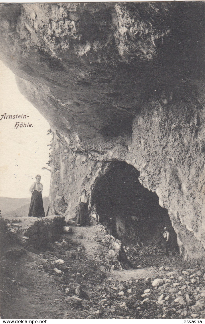 AK -NÖ - Menschen Vor Der Arnsteinhöhle Bei Raisenmarkt - 1908 - Baden Bei Wien