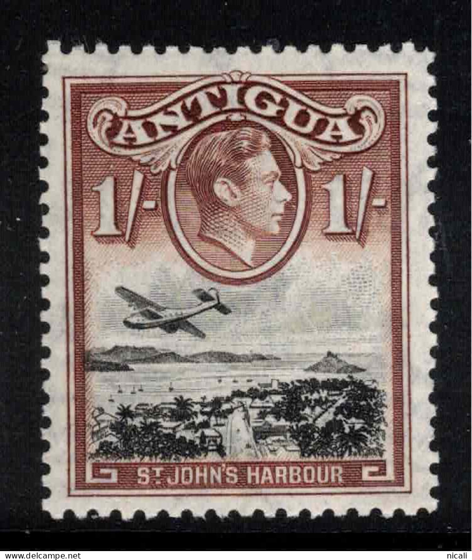 ANTIGUA 1938 1/- Black And Red-brown KGVI SG 105a LHM #CEH0 - 1858-1960 Crown Colony