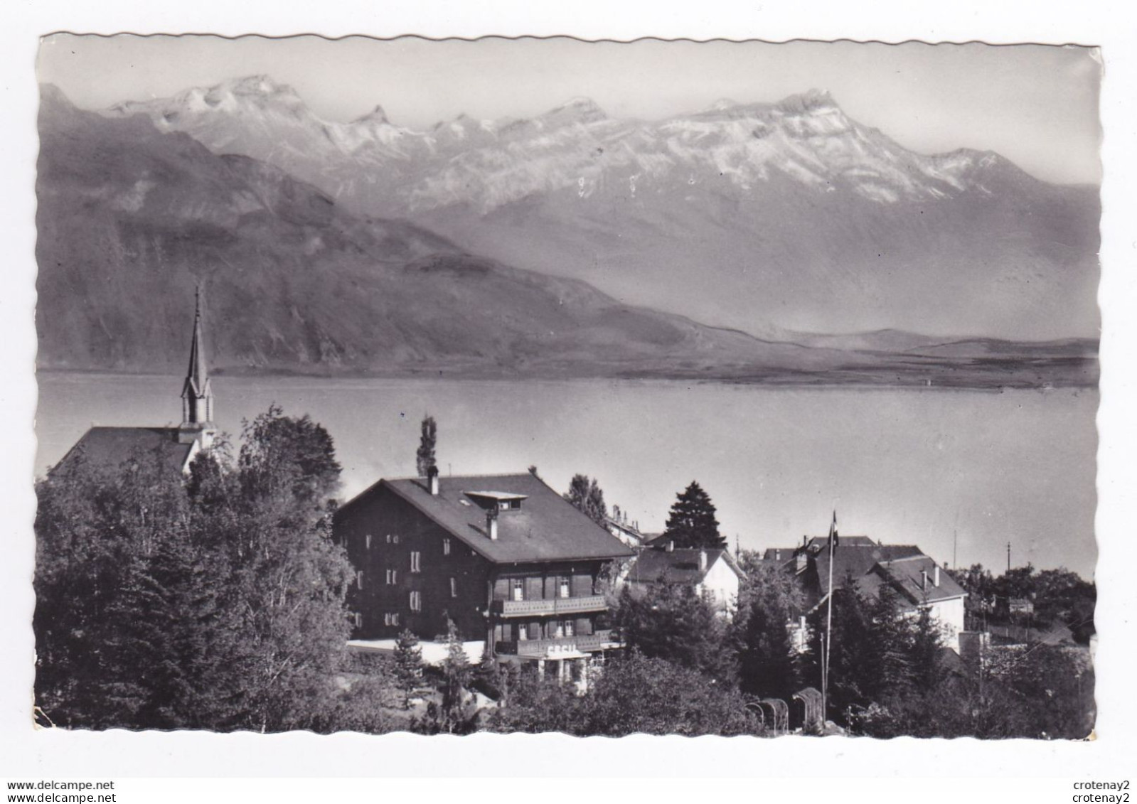 Vaud Hôtel Cécil CHEXBREs Et Les Alpes Vaudoises Entre Vevey Et Lausanne VOIR DOS Et Flamme De Lausanne En 1960 - Chexbres