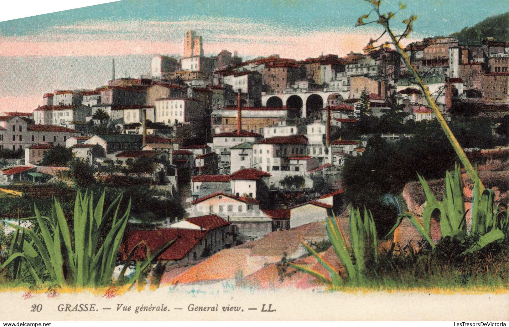 FRANCE - Grasse - Vue Générale - Colorisé - Carte Postale Ancienne - Grasse