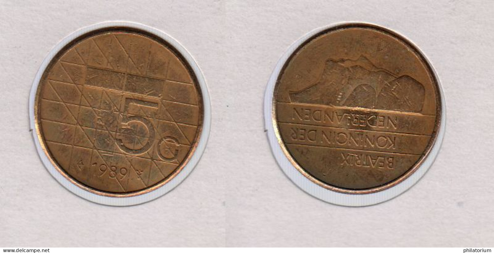 Pays Bas, 5 Gulden, 5G, 1989, KM# 210, Beatrix, Nederland, - 1980-2001 : Beatrix