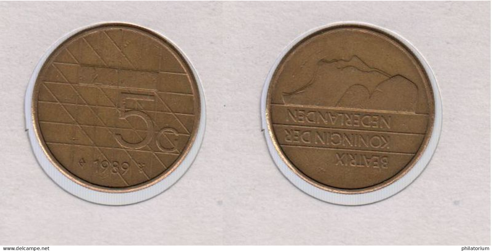 Pays Bas, 5 Gulden, 5G, 1989, KM# 210, Beatrix, Nederland, - 1980-2001 : Beatrix