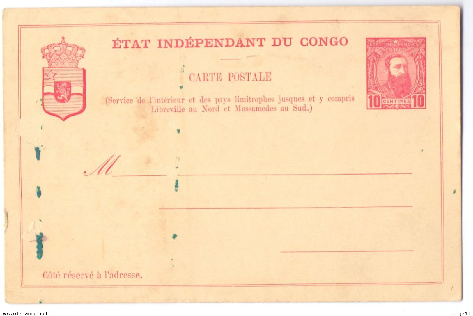 Briefkaart Carte Postale - Etat Indépendant Du Congo - Unused Stamps