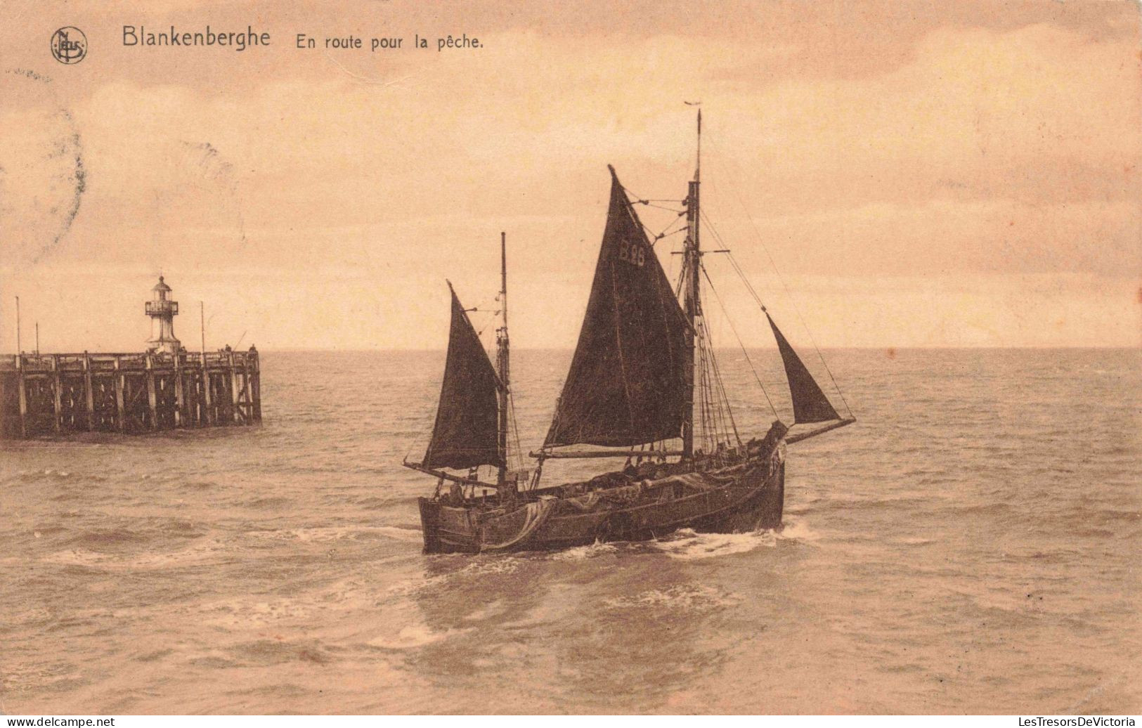 BELGIQUE - Blankeberghe - En Route Pour La Pêche - Carte Postale Ancienne - Blankenberge