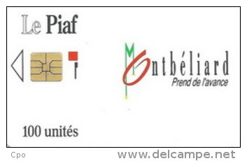 # PIAF FR.MOD3 - MONTBELIARD Logo De La Ville 100u Iso 1000 Mai-92 25210111 - Tres Bon Etat - - Cartes De Stationnement, PIAF