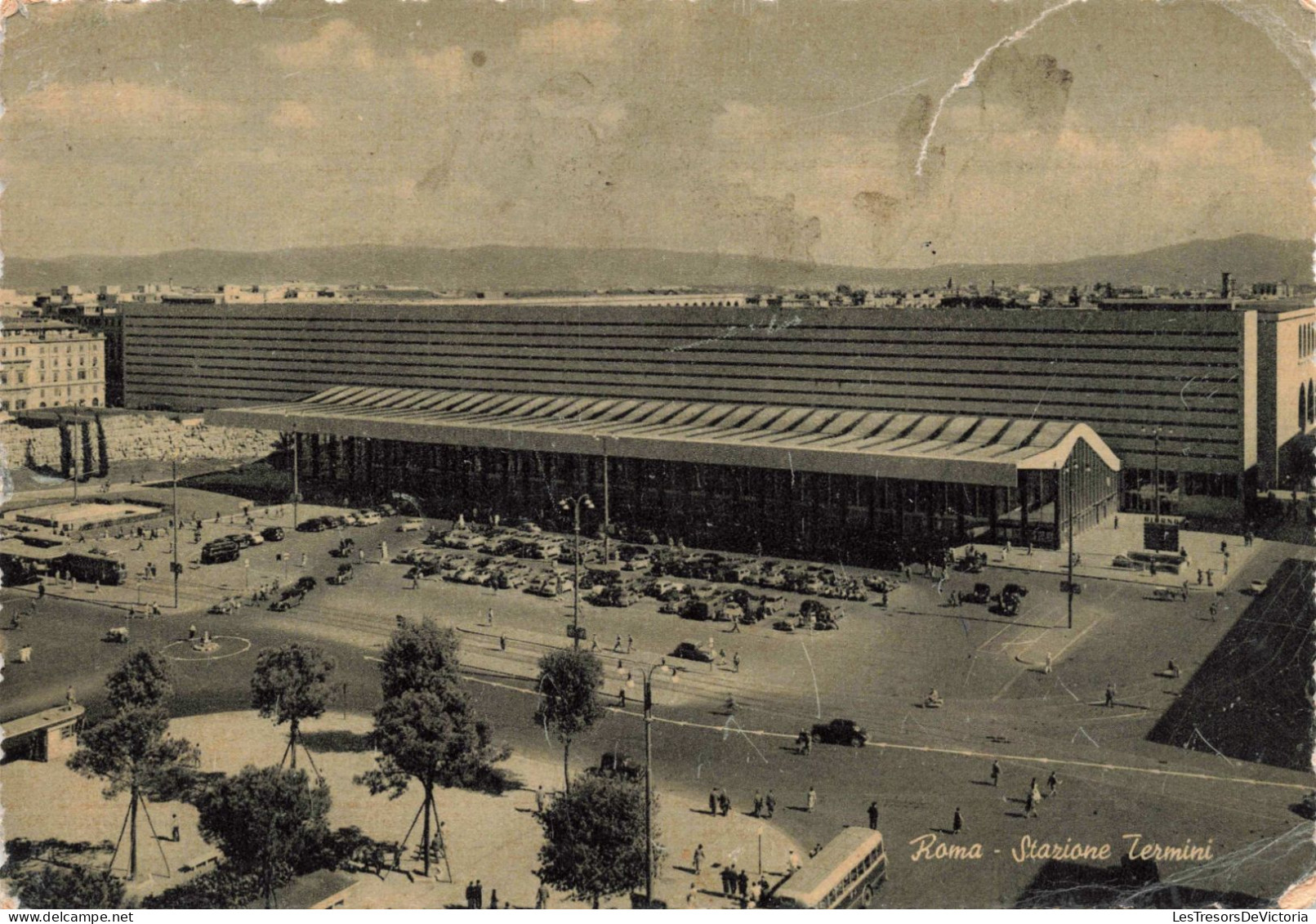 ITALIE - Rome - Place De La Gare - Animé - Carte Postale Ancienne - Piazze