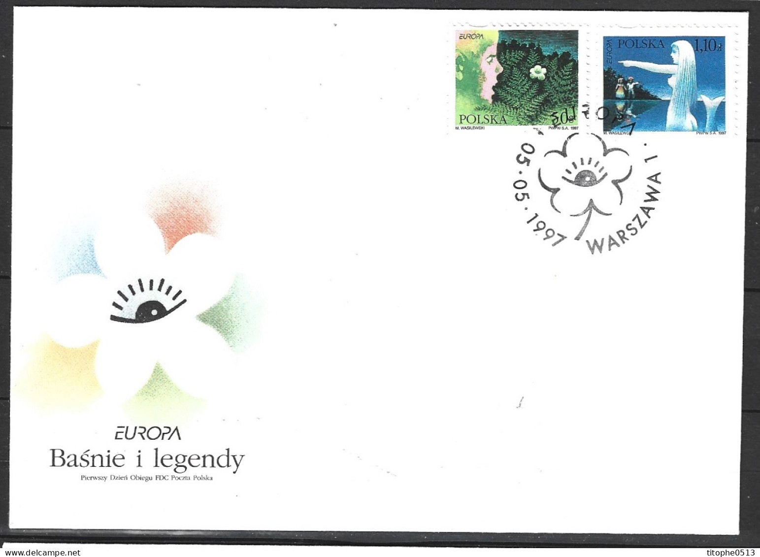 POLOGNE. N°3430-1 De 1997 Sur Enveloppe 1er Jour. Contes & Légendes. - 1997