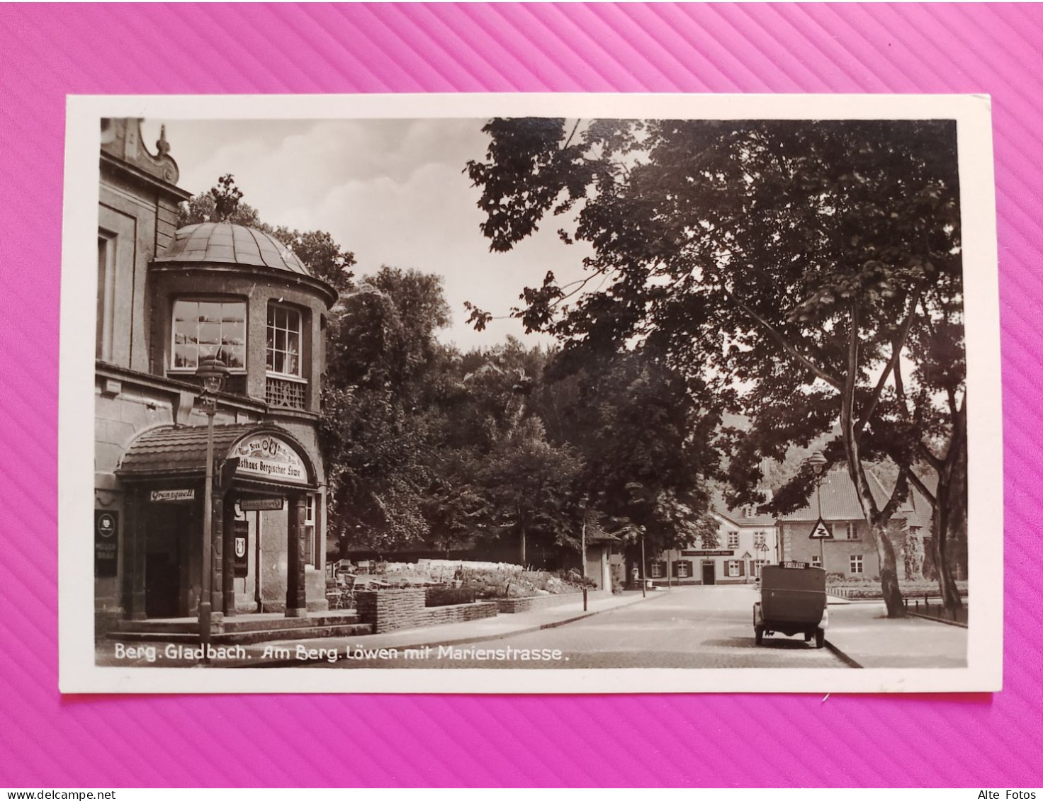 Alte AK Ansichtskarte Postkarte Bergisch Gladbach Gasthaus Bergischer Löwe Oldtimer Nordrhein Westfalen Deutsches Reich - Bergisch Gladbach