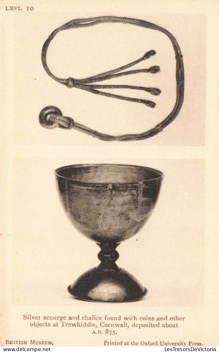 PHOTOGRAPHIE - Silver Scourge And Chalice Found With Coins - Carte Postale Ancienne - Photographs