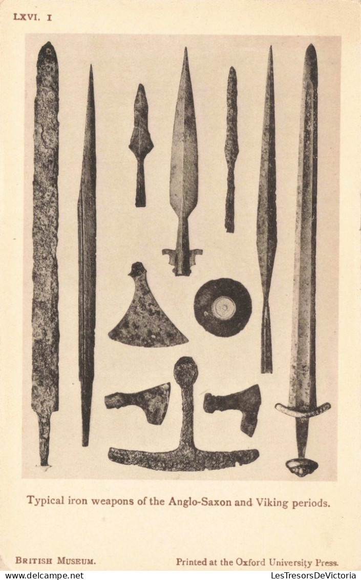 ARTS - Antiquité - Typical Iron Weapons Of The Anglo Saxon And Viking Periods - Carte Postale Ancienne - Antike