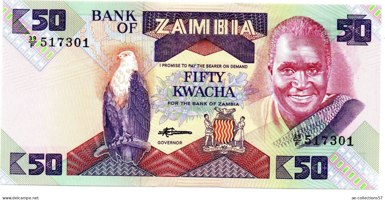 MA 26569  / Zambie 50 Kwacha 2012 UNC - Zambie