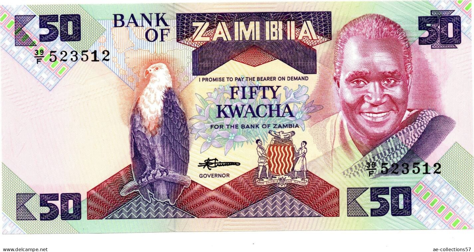MA 24336  / Zambie 50 Kwacha UNC - Sambia