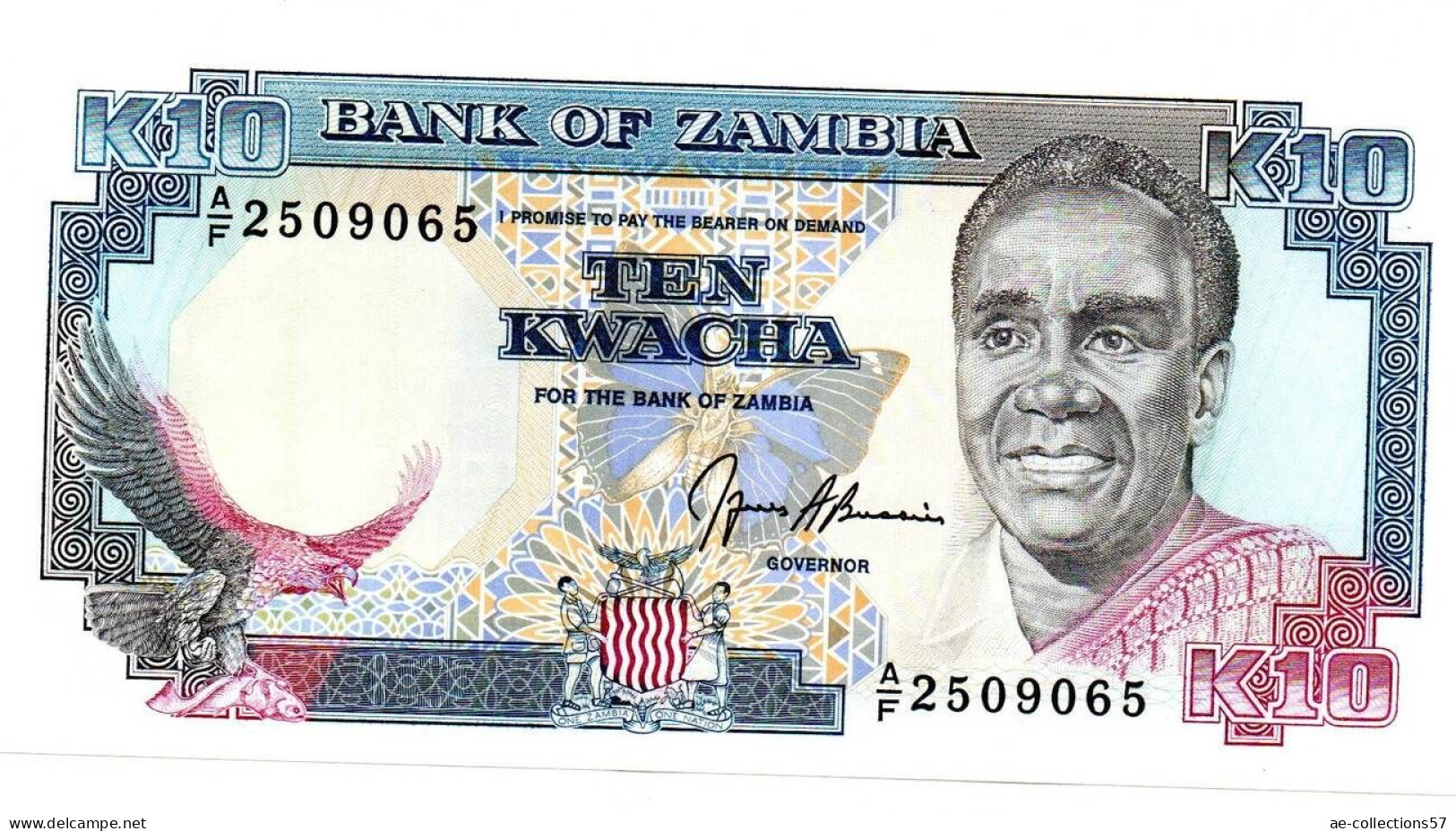 MA 25980  / Zambie 10 Kwacha UNC - Zambie