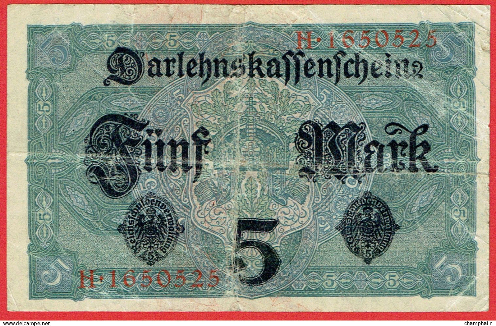 Allemagne - Billet De 5 Mark - 1er Août 1917 - P56a - 5 Mark