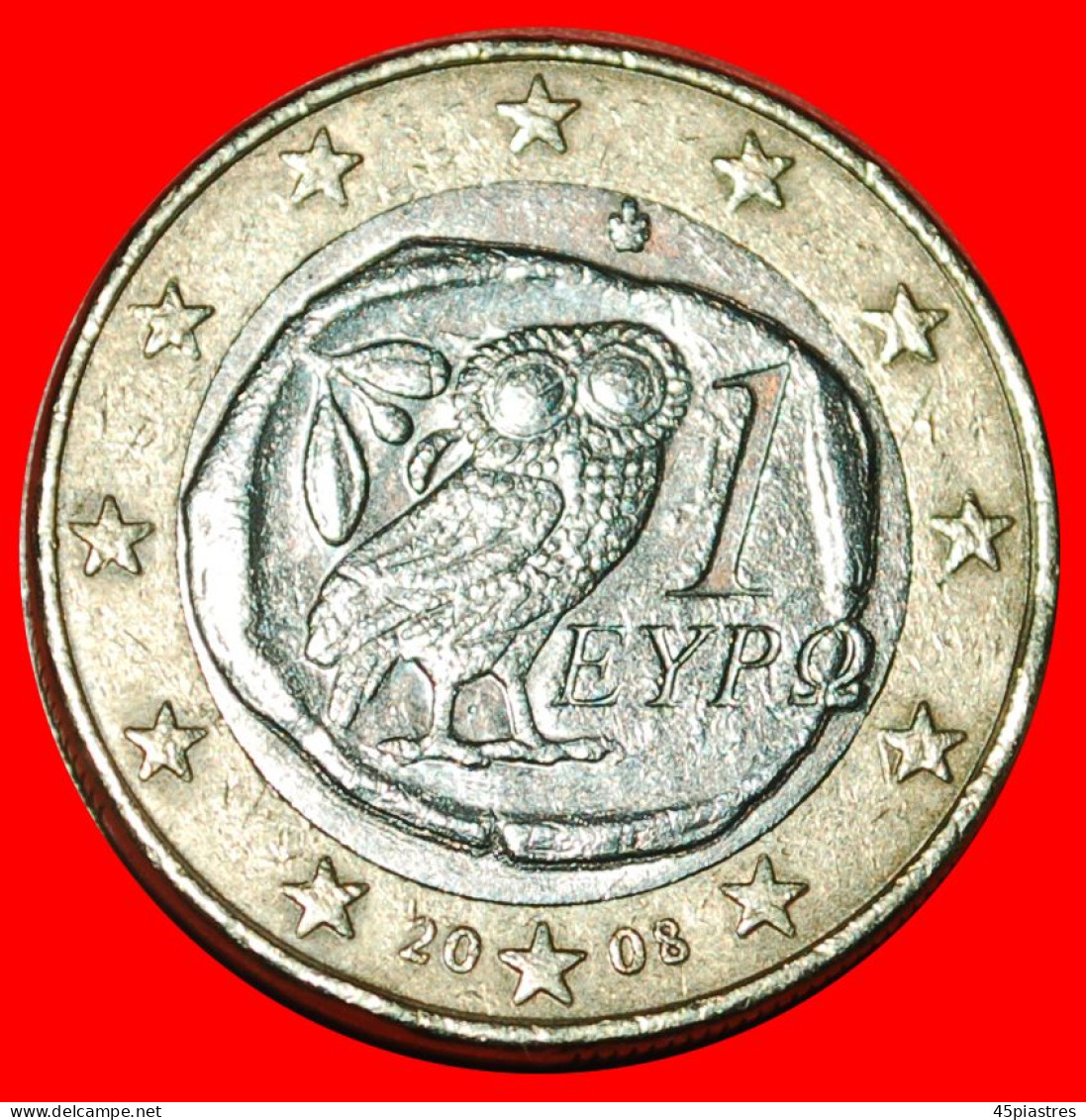 * DRACHMA NON-PHALLIC TYPE (2007-2023): GREECE  1 EURO 2008! · LOW START · NO RESERVE! - Greece