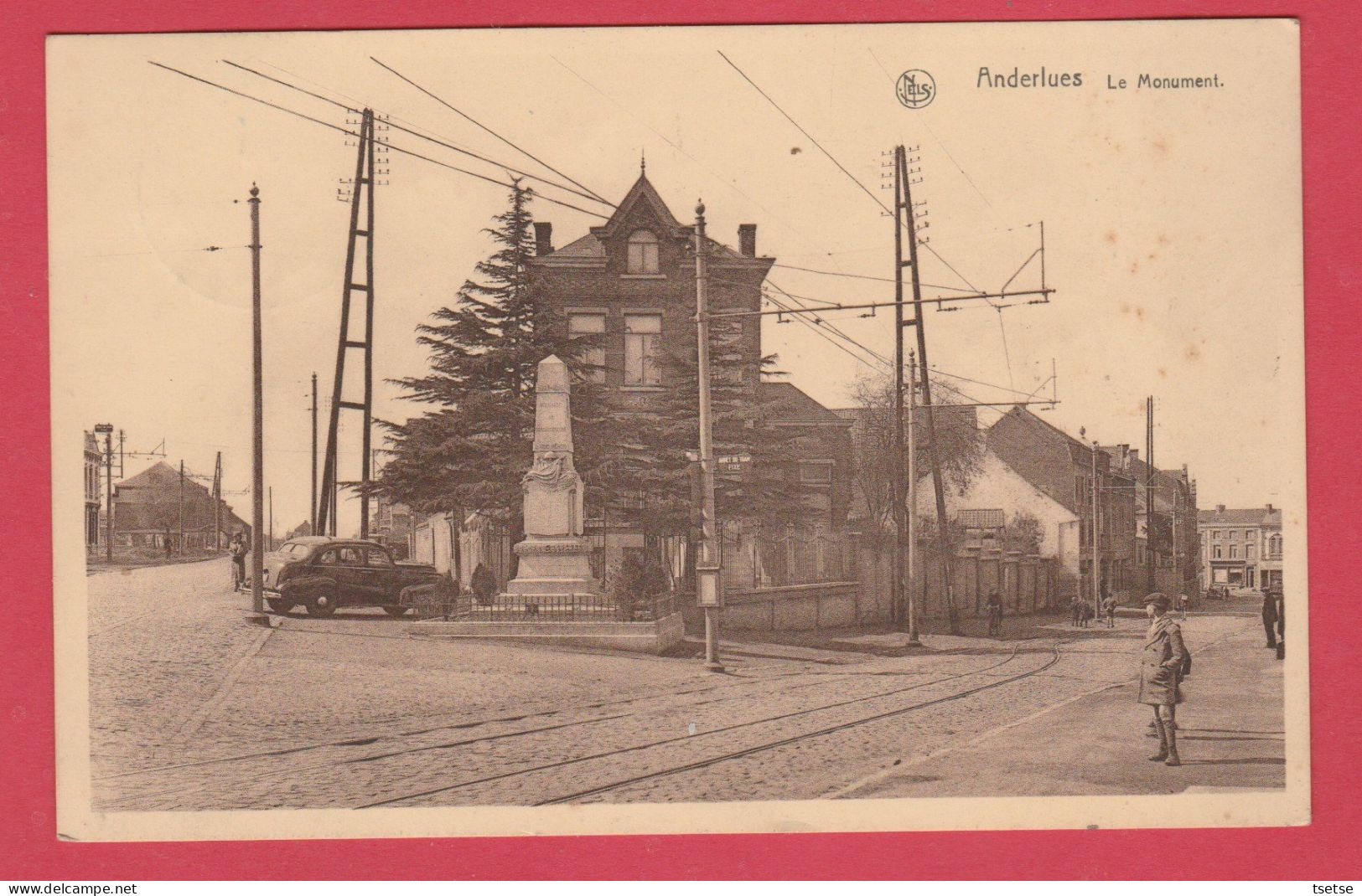 Anderlues - Le Monument ... Embranchement , Oldtimer -1948 ( Voir Verso ) - Anderlues