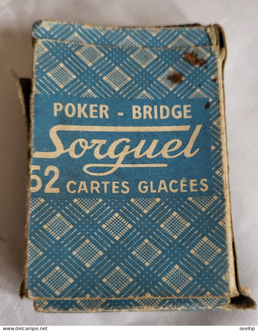 Jeu de 52 Cartes à Jouer SORGUEL Incomplet Poker Bridge Joker Boite