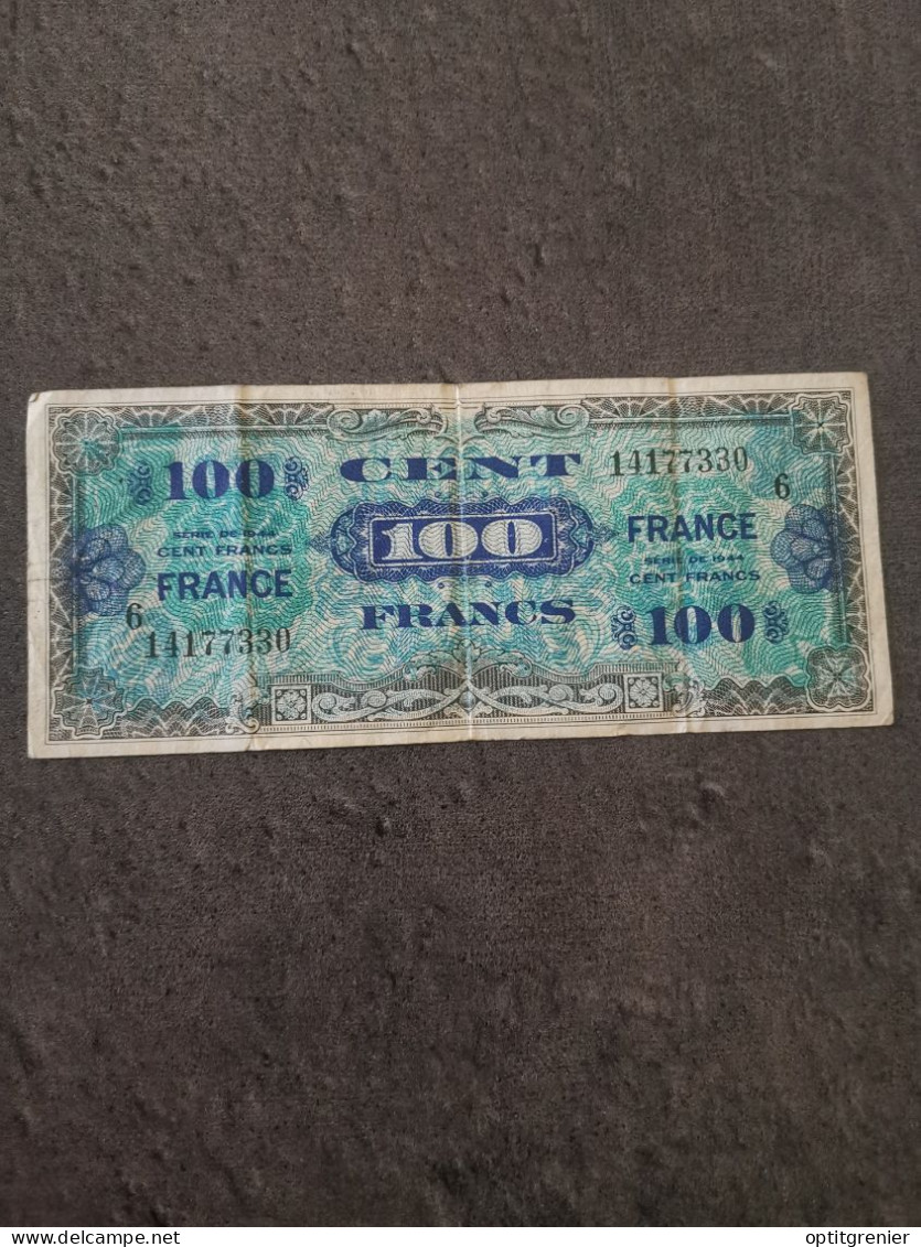 BILLET 100 FRANCS TRESOR VERSO FRANCE TYPE 1945 / SERIE 6 DE 1944 - 1945 Verso Francia