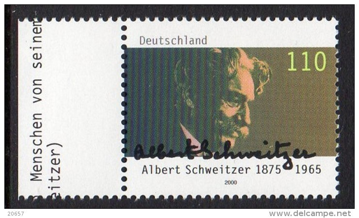 Allemagne Deutschland 1921 Schweitzer - Albert Schweitzer