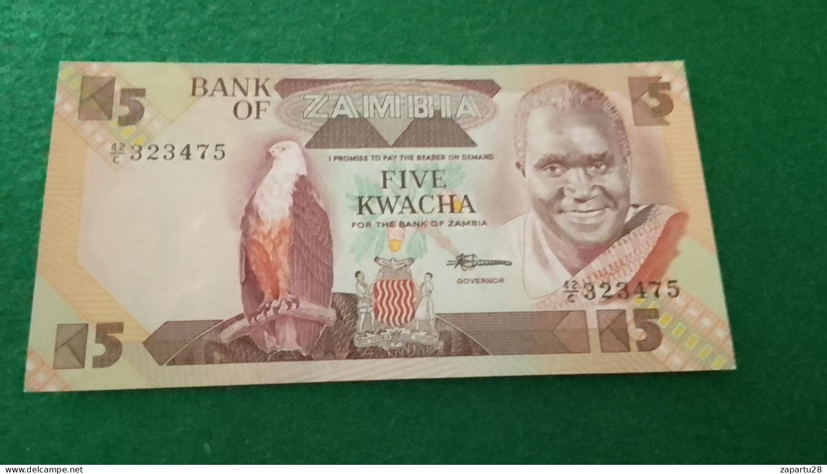 ZAMBİYA-     5     KWACHA        UNC - Zambie