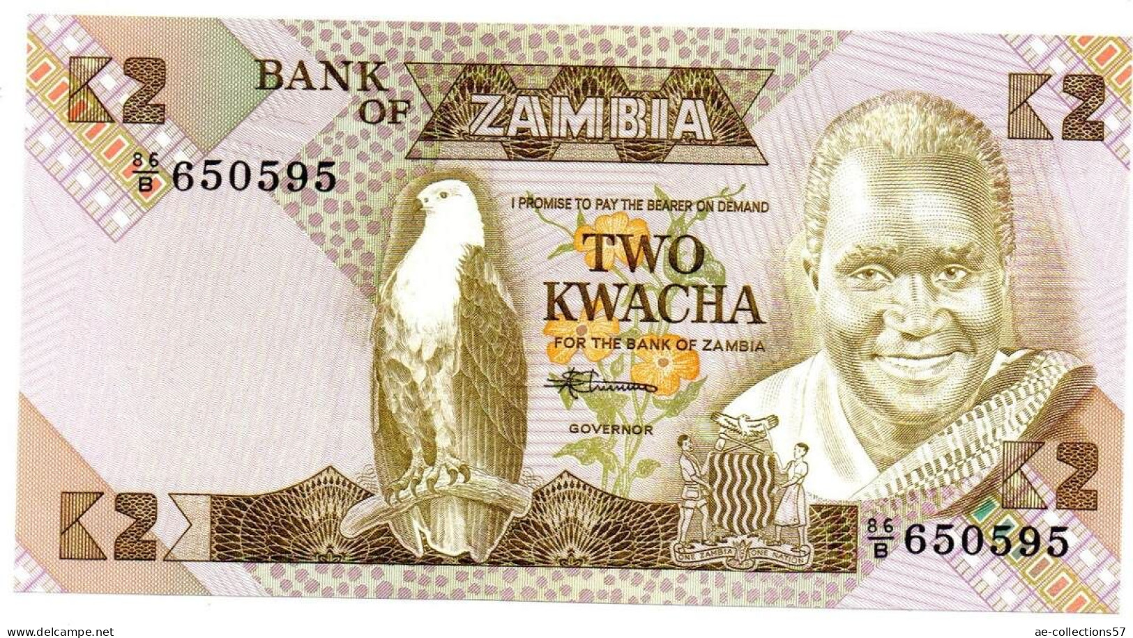 MA 24485 / Zambie 2 Kwacha UNC - Zambie