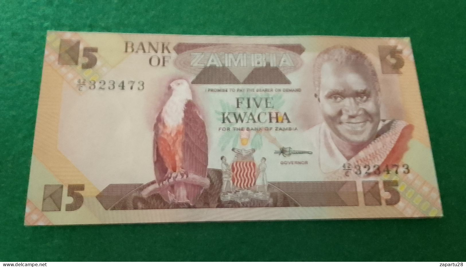 ZAMBİYA-     5     KWACHA        UNC - Zambie