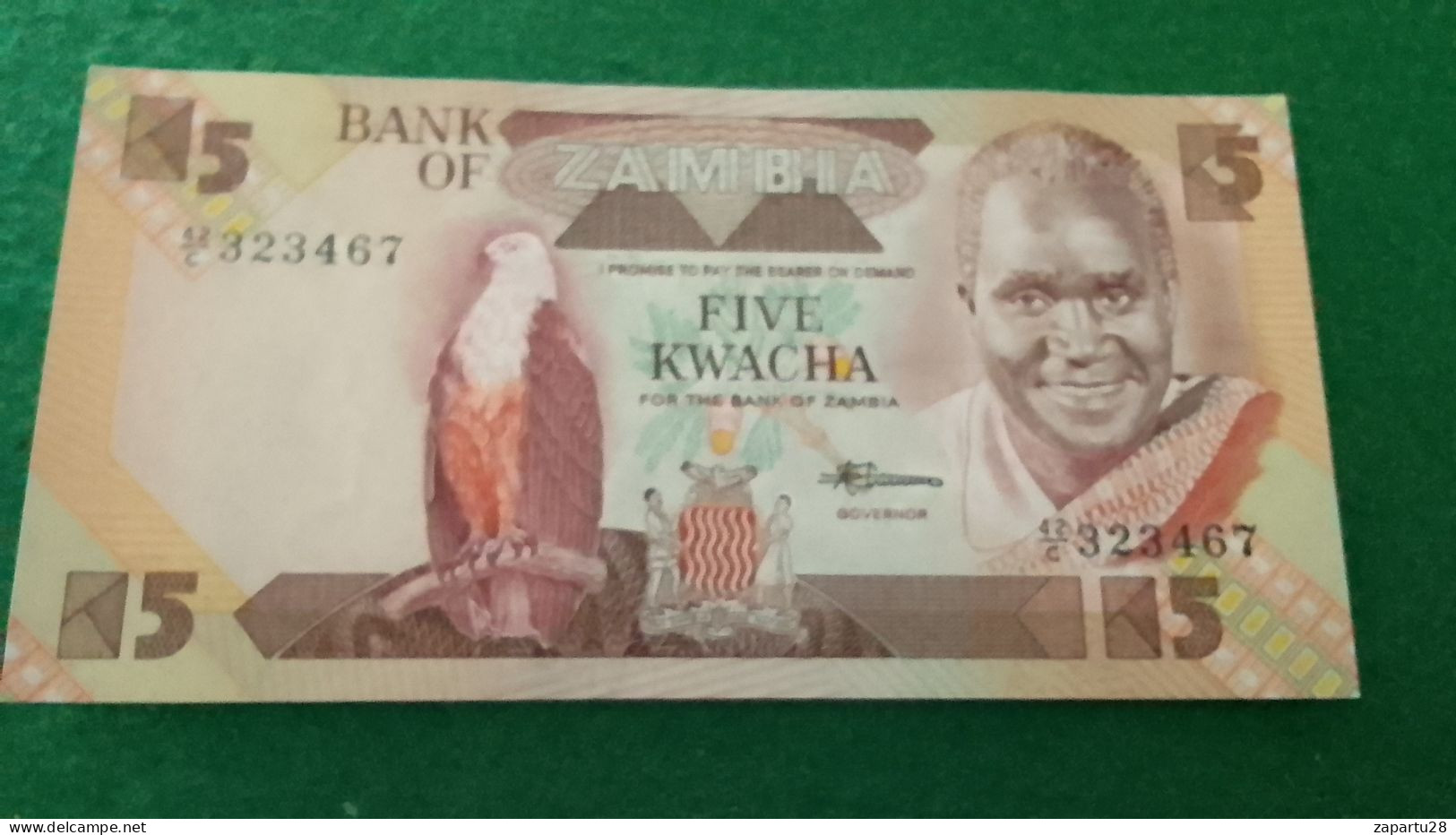 ZAMBİYA-     5     KWACHA        UNC - Zambie