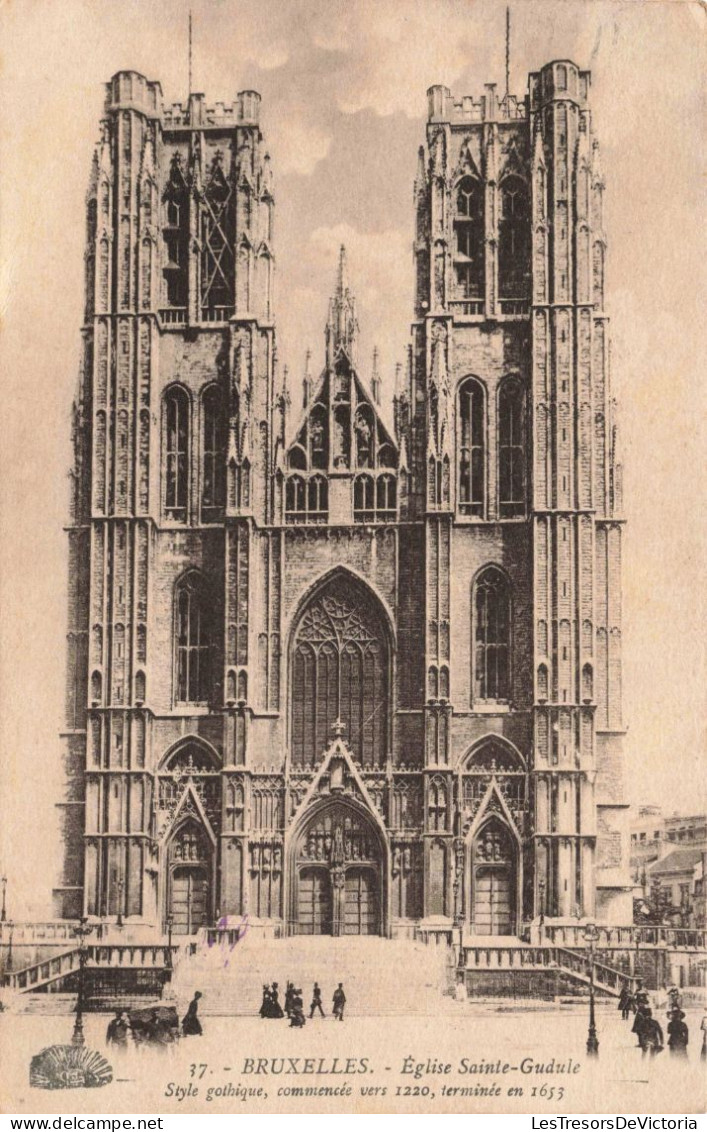 BELGIQUE - Bruxelles - Eglise Sainte Gudule -  Style Gothique - Carte Postale Ancienne - Weltausstellungen