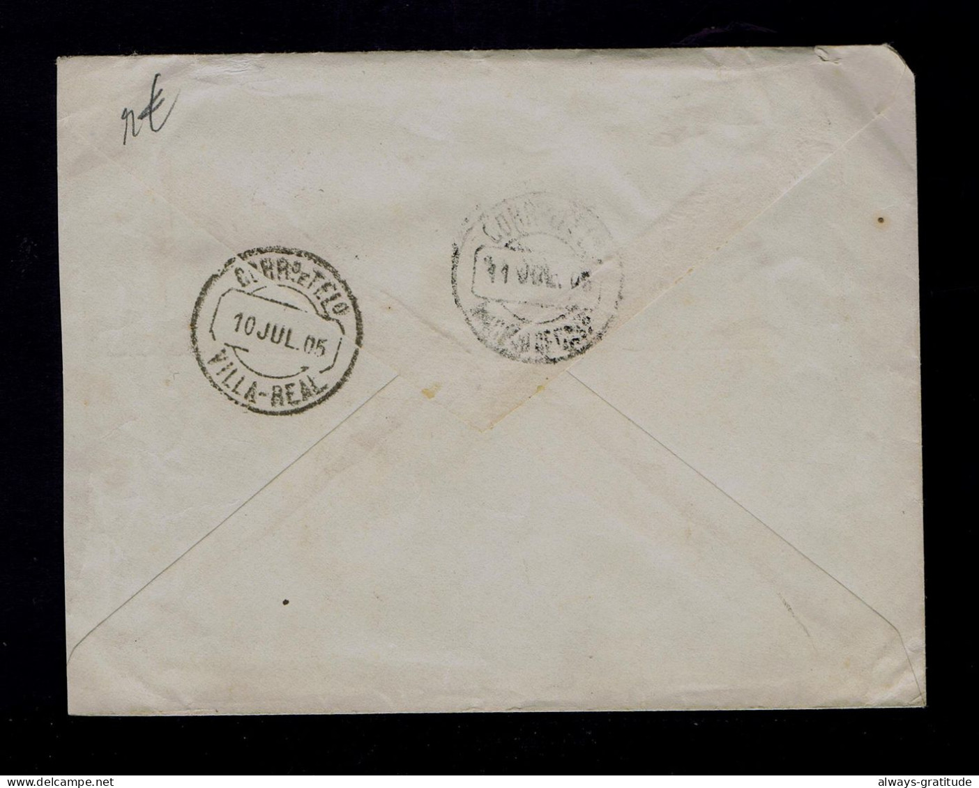 Sp9985 PORTUGAL D,Carlos 25r.  Mailed 1905-07-10  Vidago »Chacin By VILLA-REAL - Cartas & Documentos