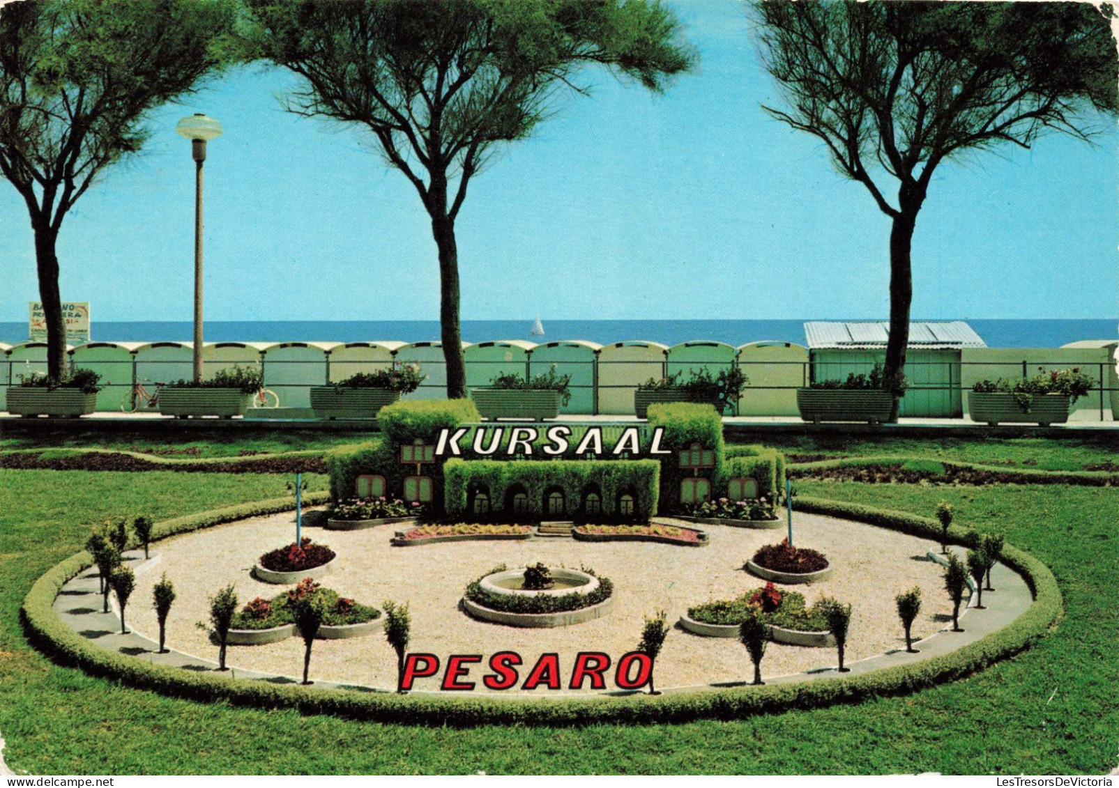 Italie - Kuursaal - Pesaro - Jardins De La Mer - Colorisé - Carte Postale Ancienne - Pesaro
