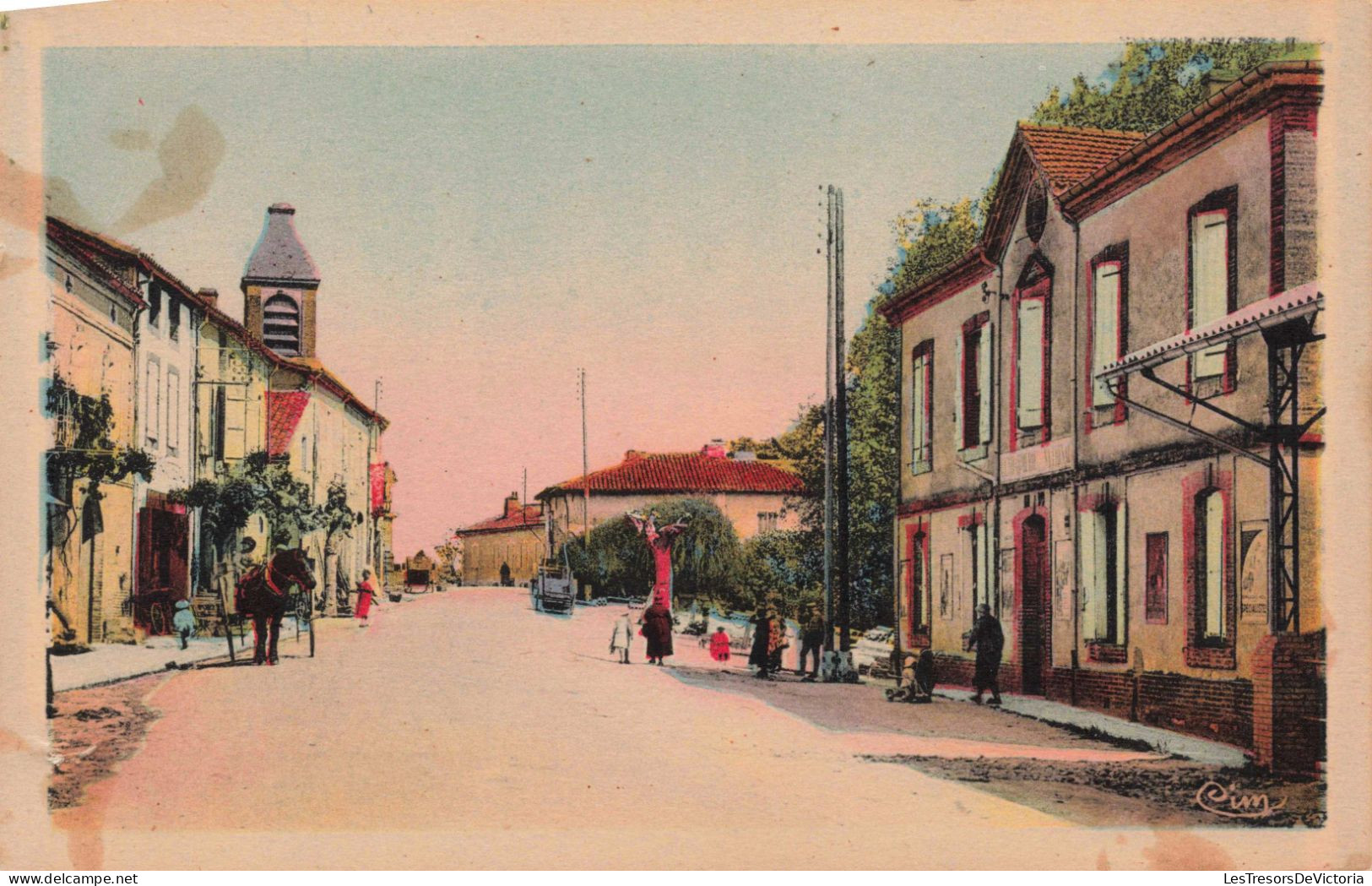 FRANCE - Molières - Gendarmerie - Colorisé - Carte Postale Ancienne - Molieres