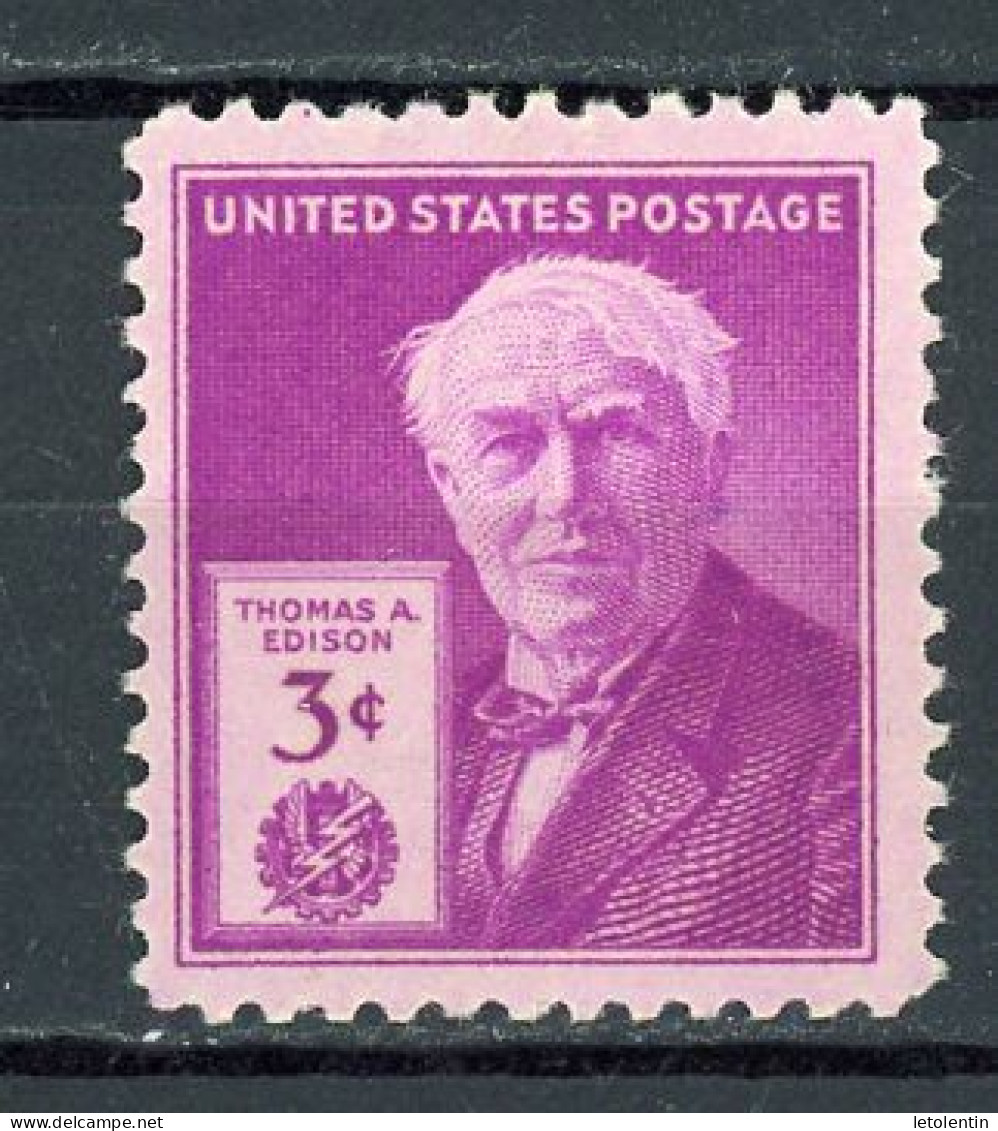 USA : - EDISON - N° Yvert 497 * - Unused Stamps