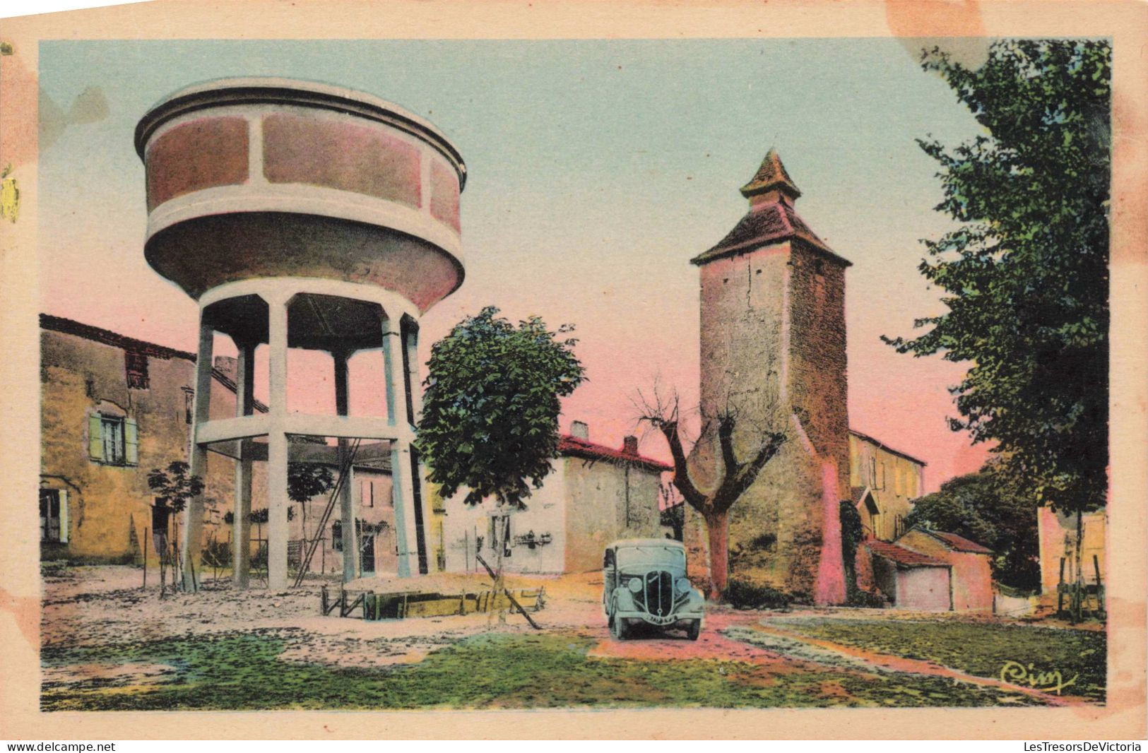 FRANCE - Molières - Château D'eau Et Vieille Tour - Colorisé - Carte Postale Ancienne - Molieres