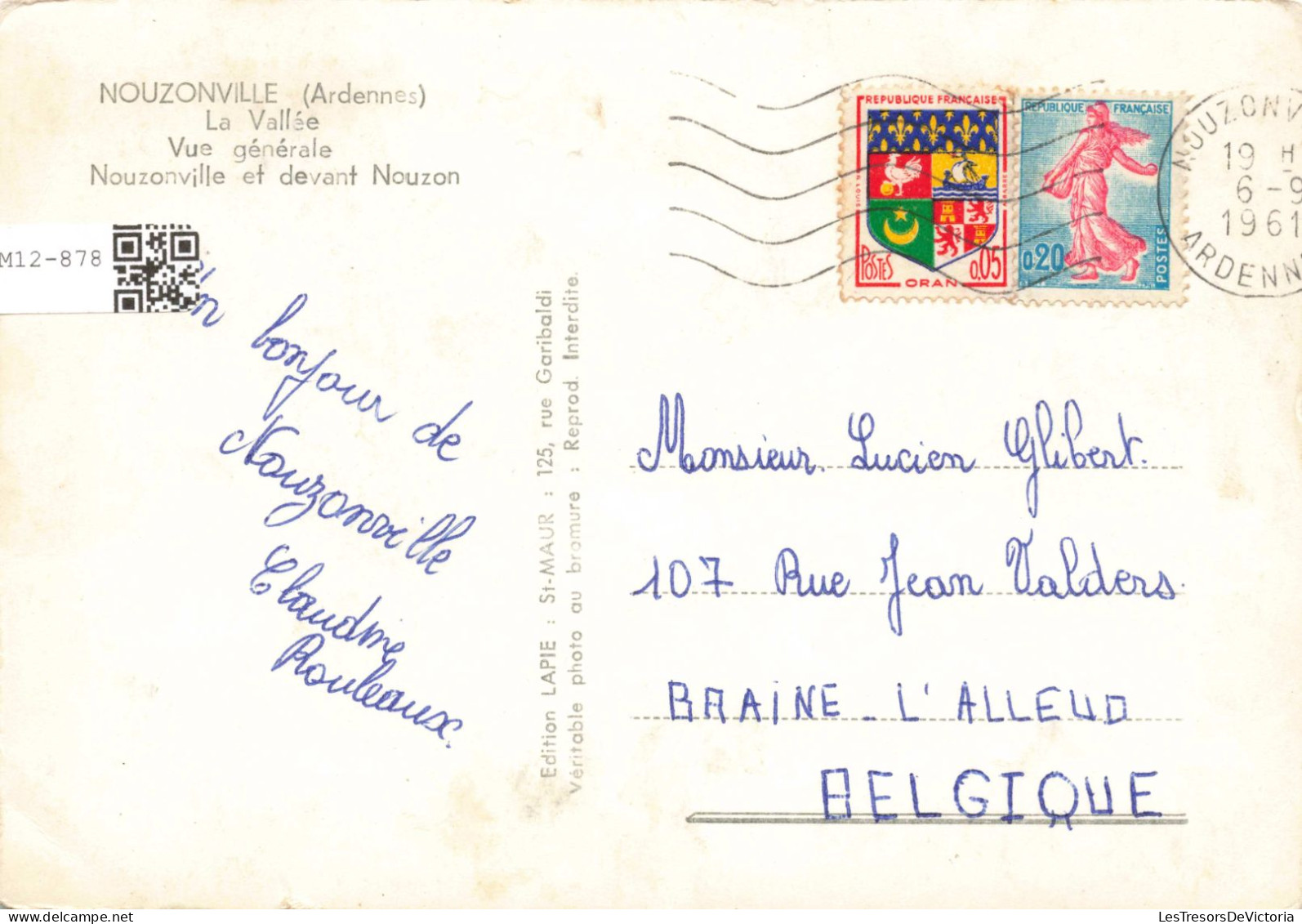 SOUVENIR DE... - Nouzonville (Ardennes) - La Vallée - Vue Générale - Colorisé -  Carte Postale Ancienne - Greetings From...
