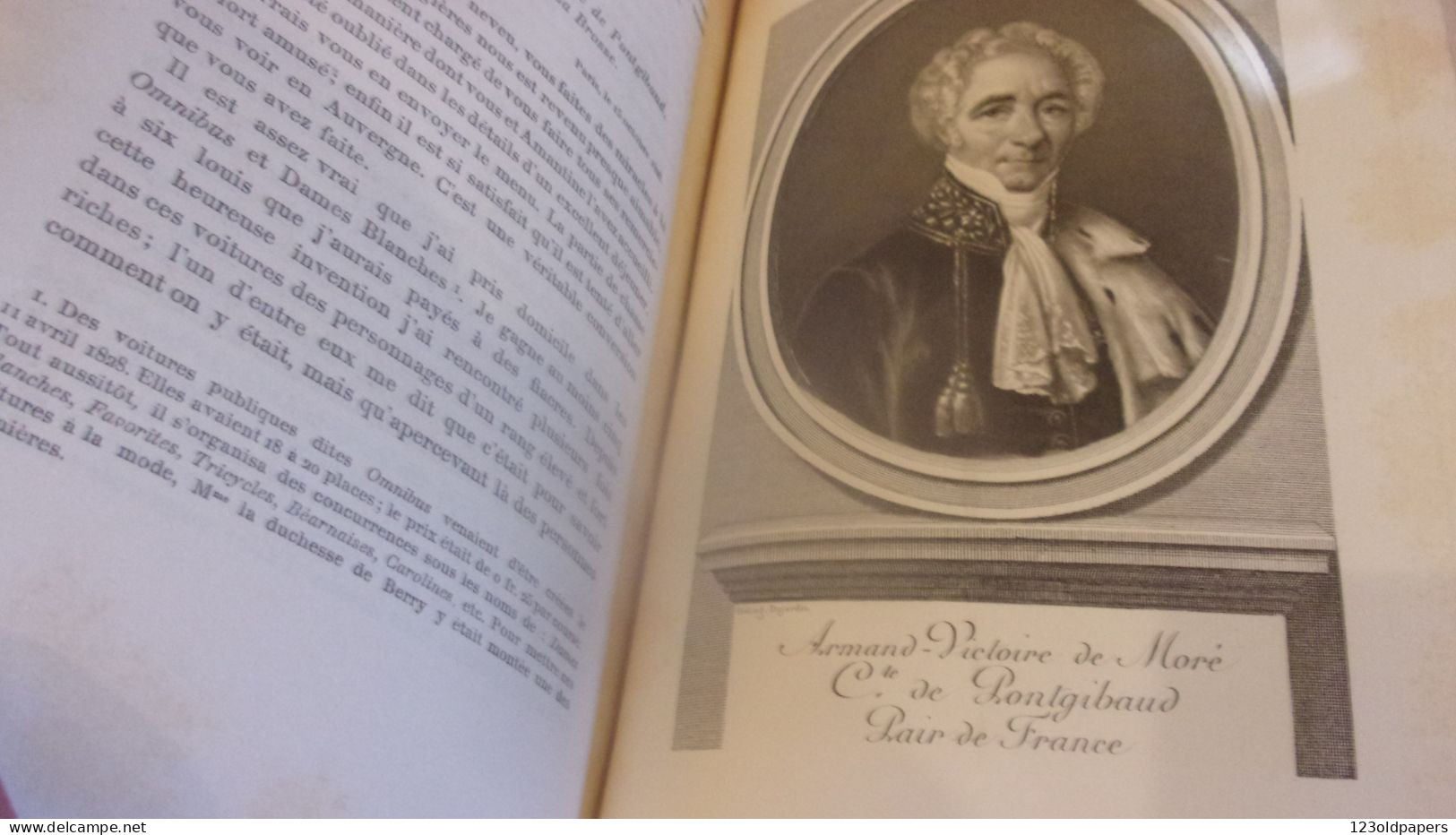 1898 Mémoires du Comte De Moré (1758-1837)  Moré de Pontgibaud / AUVERGNE GUERRE INDEPENDANCE US LA FAYETTE / EX LIBRIS