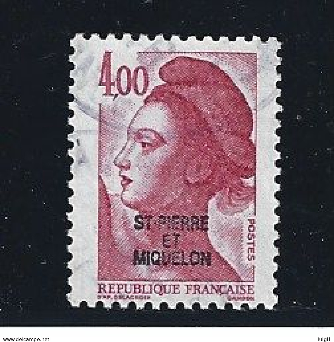 LIBERTE De GANDON Surchargée SPM - Y&T N° 467 - 4 F.00. Oblitéré. - Used Stamps