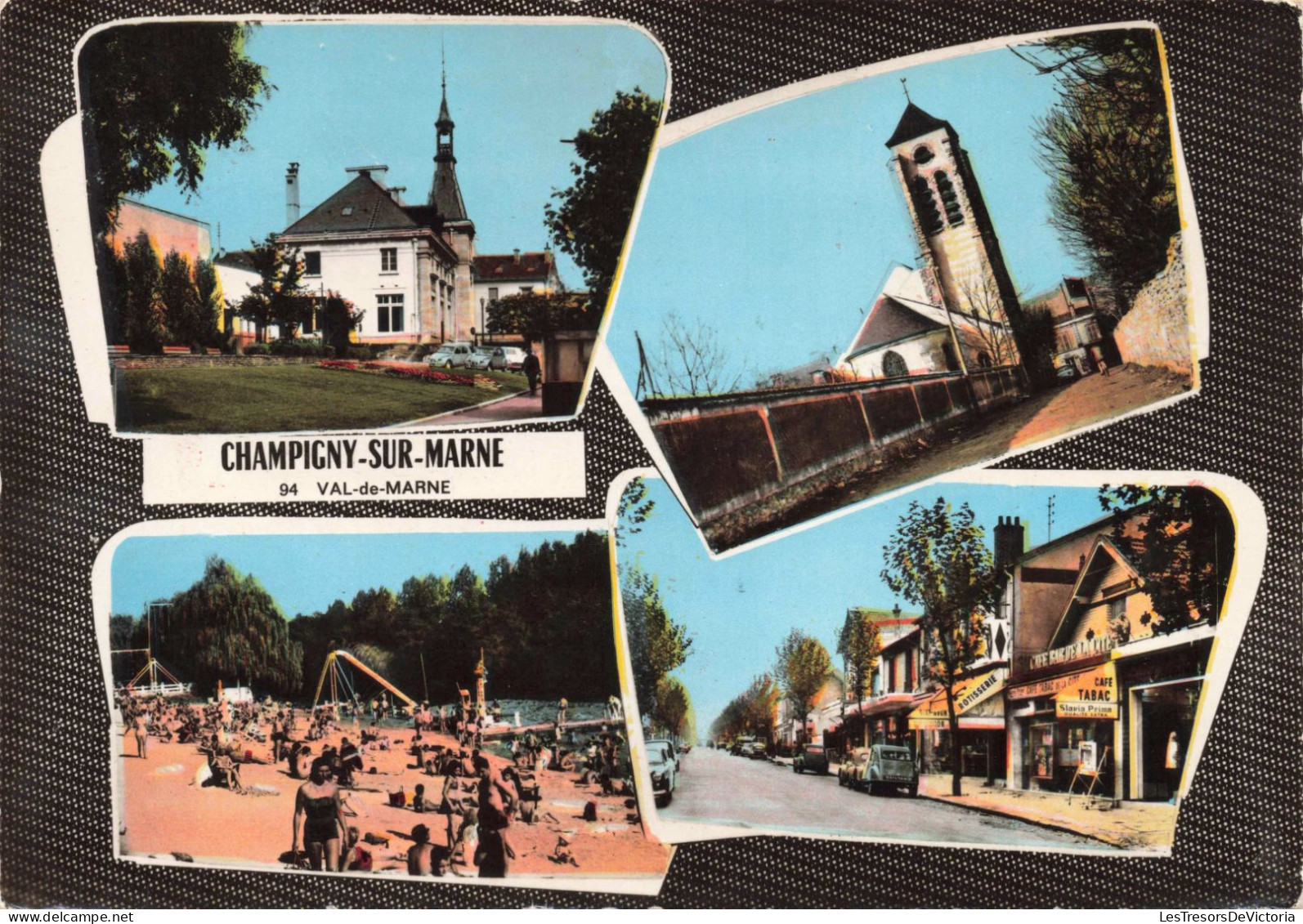 FRANCE - Champigny Sur Marne - La Mairie - L'Eglise - La Plage - Colorisé - Carte Postale Ancienne - Champigny Sur Marne