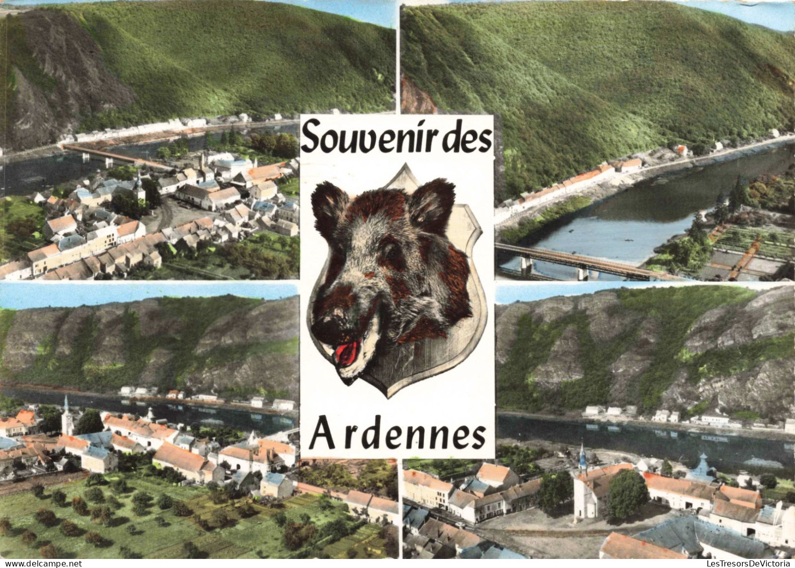 FRANCE - En Avion Au Dessus De ... - Chooz - Souvenir Des Ardennes - Multivues - Colorisé - Carte Postale Ancienne - Other & Unclassified