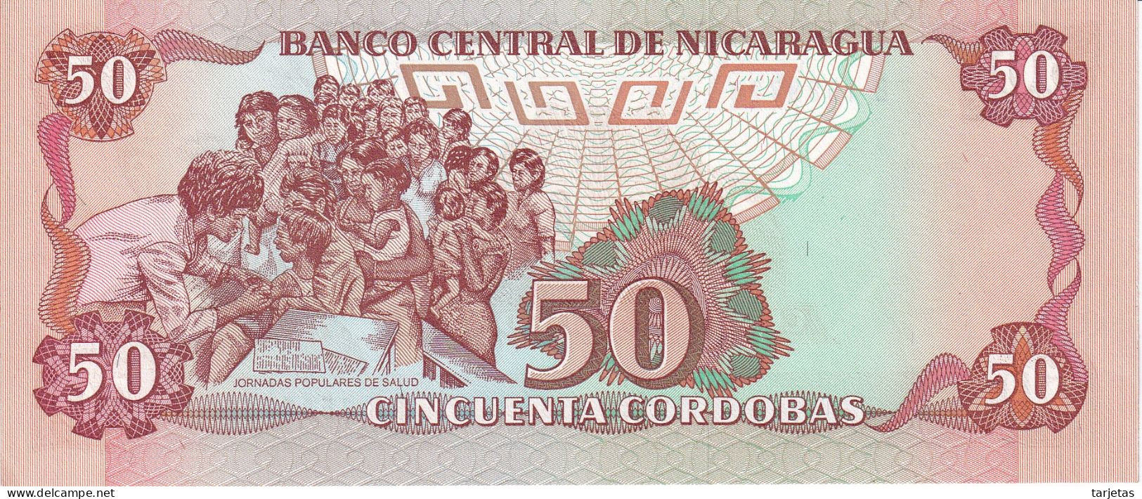 BILLETE DE NICARAGUA DE 50 CORDOBAS DEL AÑO 1985 SIN CIRCULAR (UNC) (BANK NOTE) - Nicaragua