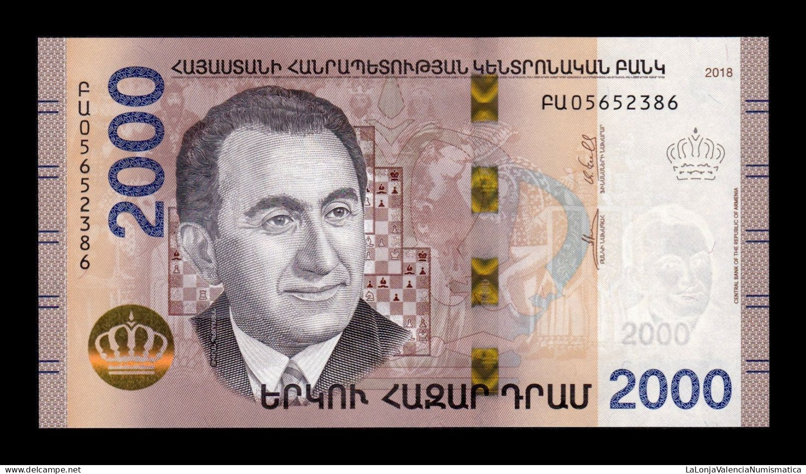 Armenia 2000 Dram 2018 Pick 62 Sc Unc - Arménie