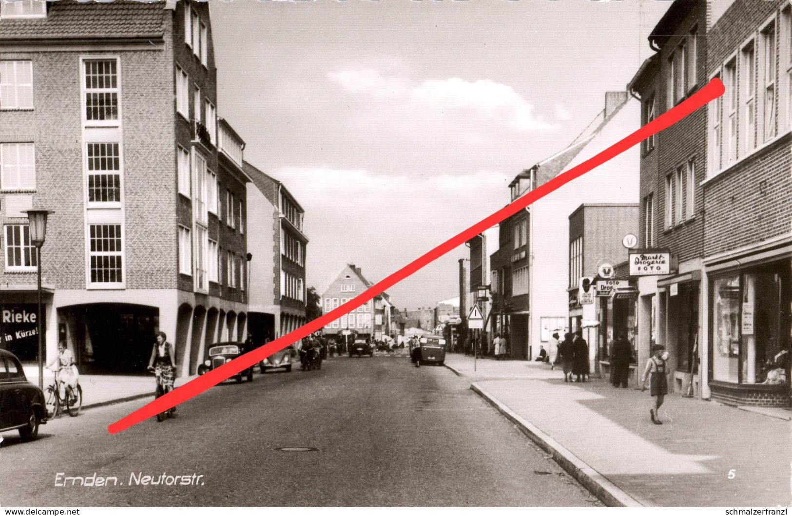 AK Emden Neutorstraße Foto Drogerie Laden Kaufhaus Cafe A Stadtgarten Osterstraße Rathausplatz Zwischen Beiden Sielen - Emden