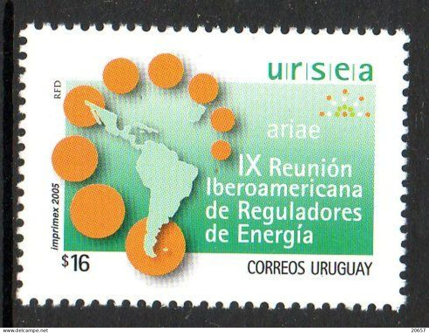 Uruguay 2205 Gestion Des énergies , Pays D'amérique Latine , Carte - Altri & Non Classificati