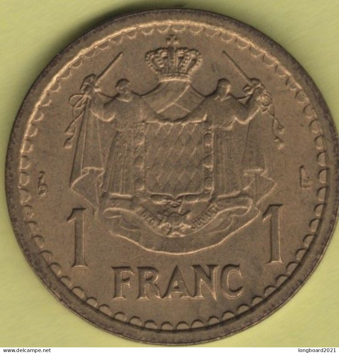 MONACO - 1 FRANC 1945 - 1922-1949 Louis II