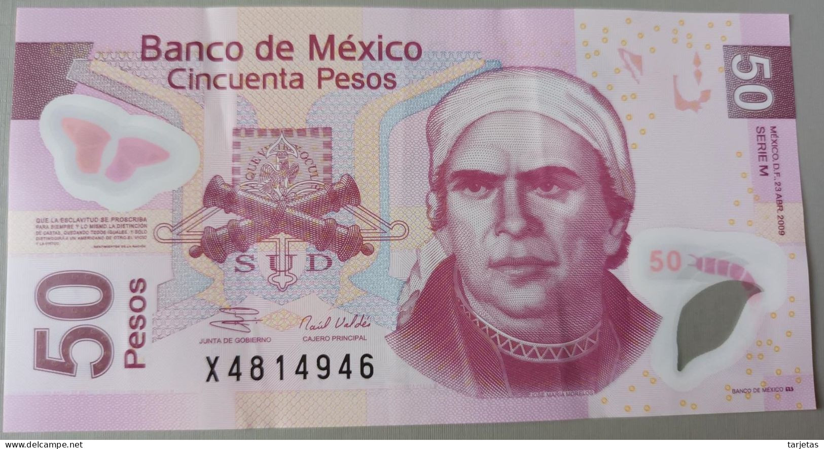 BILLETE DE MEXICO DE 50 PESOS DEL AÑO 2009 EN CALIDAD EBC (XF) (BANKNOTE) - Mexique