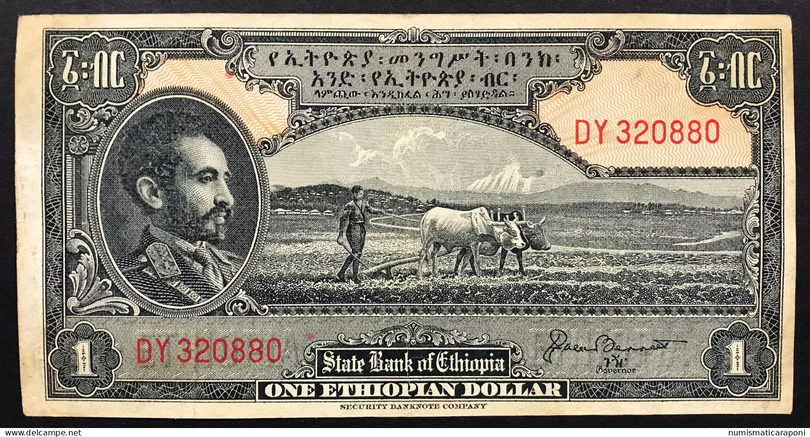 Etiopia 1 Dollar 1945 Pick#12 Vf+ LOTTO 3734 - Ethiopie