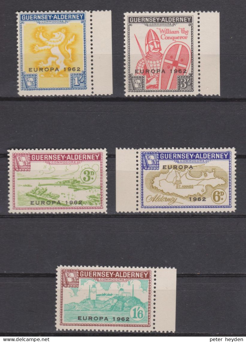 Guernsey ALDERNEY 1962 Europa CEPT MNH Set - 1962