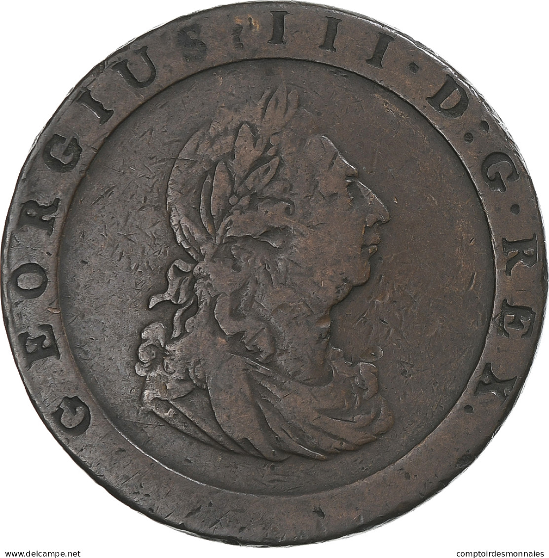 Grande-Bretagne, George III, Penny, 1797, TTB, Cuivre, KM:618 - C. 1 Penny