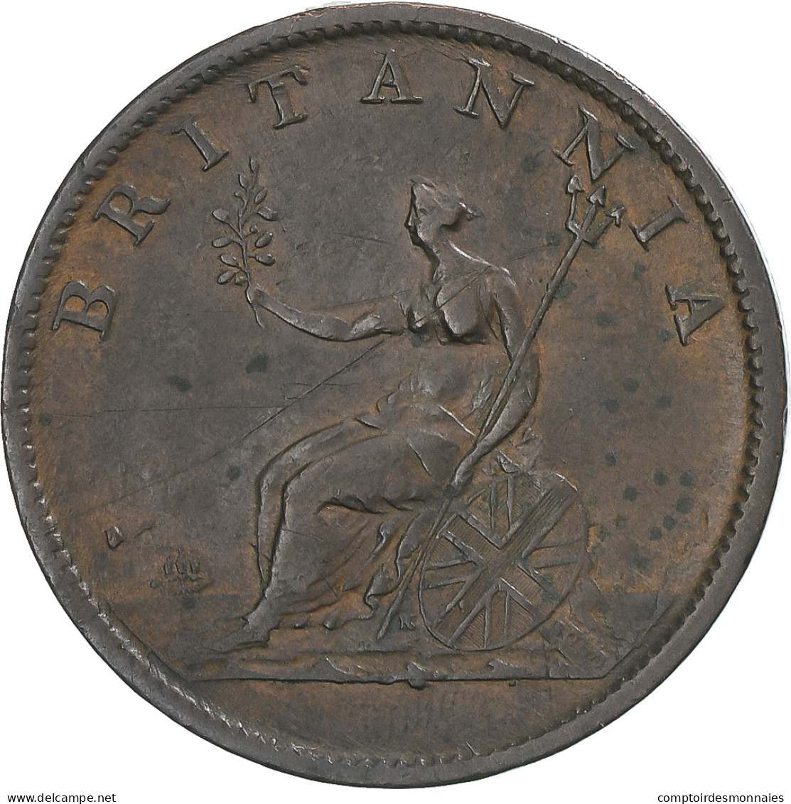 Grande-Bretagne, George III, 1/2 Penny, 1807, TTB, Cuivre, KM:662 - B. 1/2 Penny