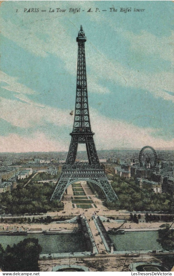 FRANCE - Paris - La Tour Eiffel - Colorisé - Carte Postale Ancienne - Places, Squares